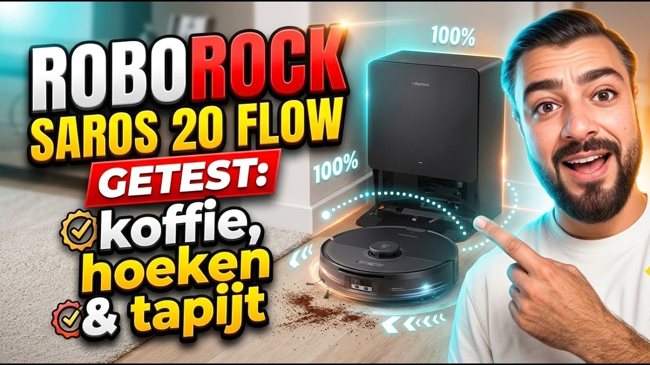 Roborock Saros 20 Flow review: rolmop getest op koffie en tapijt